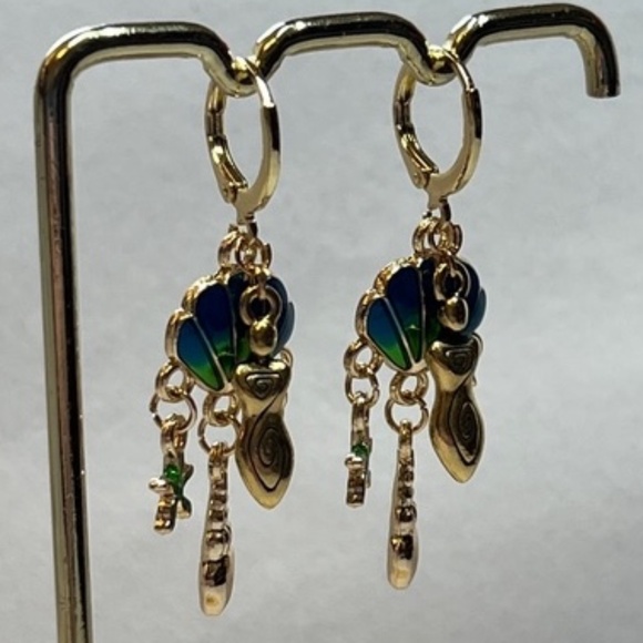 “Birth of Venus" Aphrodite Greek Mythology Goddess Handmade Earrings Seashell - Picture 9 of 14